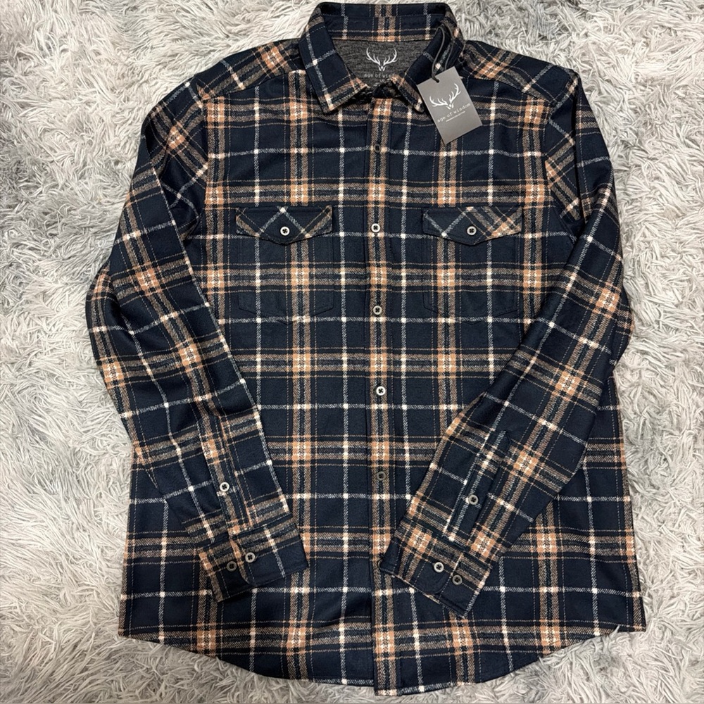 Age Of Wisdom Flannel Shirt Large mens New